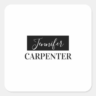 Professioneel elegant modern minimalistisch gewoon vierkante sticker