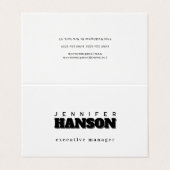Professioneel elegant modern minimalistisch gewoon visitekaartje (Buitenkant ongevouwen)