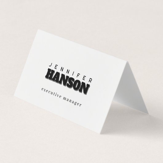 Professioneel elegant modern minimalistisch gewoon visitekaartje (Voorkant)