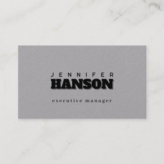 Professioneel elegant modern minimalistisch gewoon visitekaartje (Voorkant)