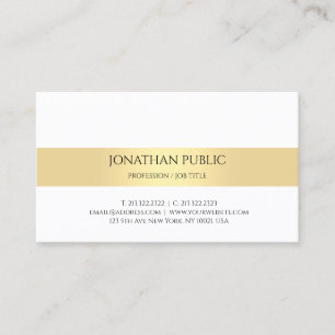 Professioneel Elegant Modern Minimalistisch Goud W Visitekaartje