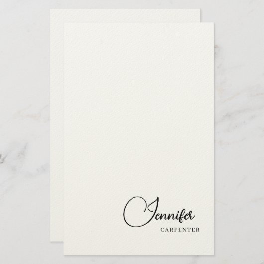 Professioneel elegant modern minimalistisch met na briefpapier (Voorkant / Achterkant)