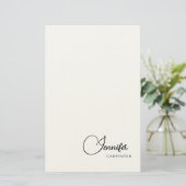 Professioneel elegant modern minimalistisch met na briefpapier (Staand voorkant)