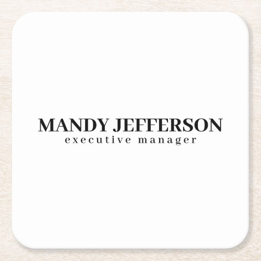 Professioneel elegant modern minimalistisch met na kartonnen onderzetters (Voorkant)