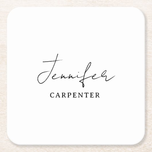 Professioneel elegant modern minimalistisch met na kartonnen onderzetters (Voorkant)