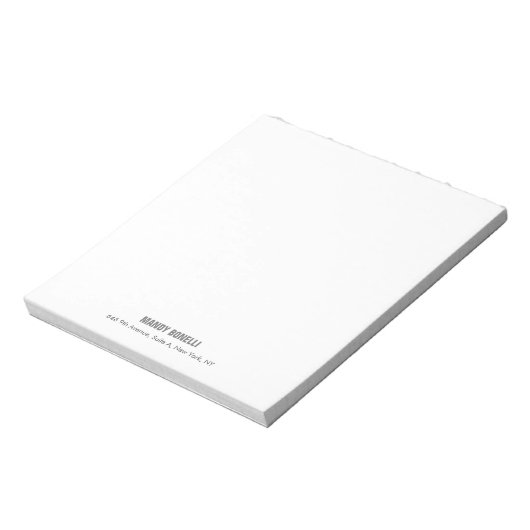 Professioneel elegant modern minimalistisch met na notitieblok (Linkerzijde)