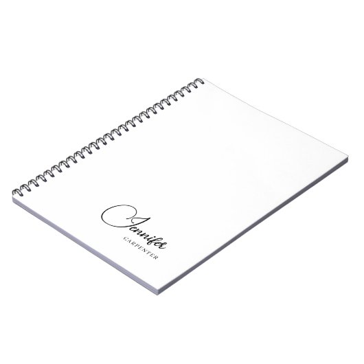 Professioneel elegant modern minimalistisch met na notitieboek (Linkerzijde)