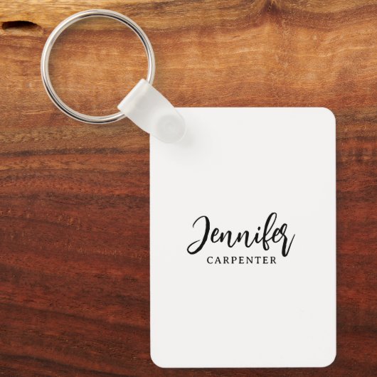 Professioneel elegant modern minimalistisch met na sleutelhanger (Voorkant)