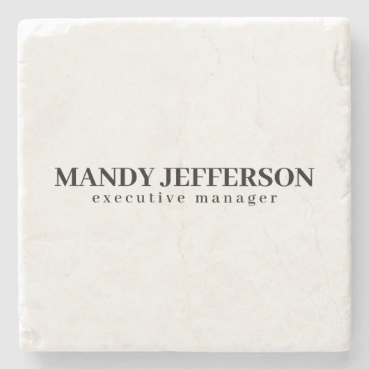 Professioneel elegant modern minimalistisch met na stenen onderzetter (Voorkant)
