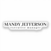 Professioneel elegant modern minimalistisch met na sticker (Voorkant)