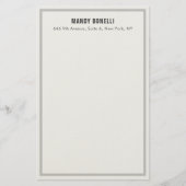 Professioneel elegant modern minimalistisch naam t briefpapier (Voorkant)