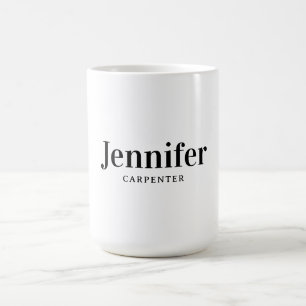 Professioneel elegant modern minimalistisch naam t koffiemok