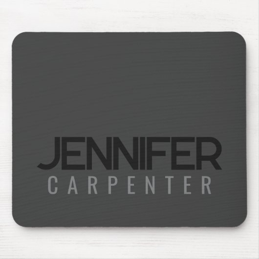 Professioneel elegant modern minimalistisch naam t muismat (Voorkant)