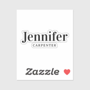 Professioneel elegant modern minimalistisch naam t sticker