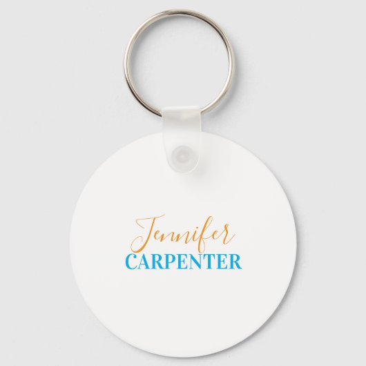 Professioneel elegant modern minimalistisch strak sleutelhanger (Voorkant)