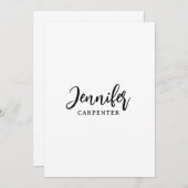 Professioneel elegant modern minimalistisch toevoe (Voorkant / Achterkant)