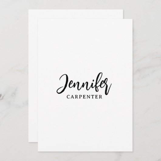 Professioneel elegant modern minimalistisch toevoe (Voorkant / Achterkant)