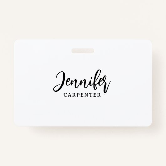 Professioneel elegant modern minimalistisch toevoe badge (Voorkant)