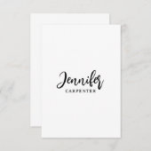 Professioneel elegant modern minimalistisch toevoe bedankkaart (Voorkant / Achterkant)