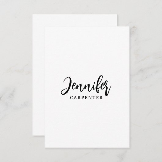 Professioneel elegant modern minimalistisch toevoe bedankkaart (Voorkant / Achterkant)