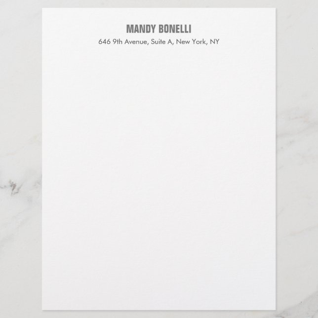 Professioneel elegant modern minimalistisch toevoe briefhoofd (Voorkant)