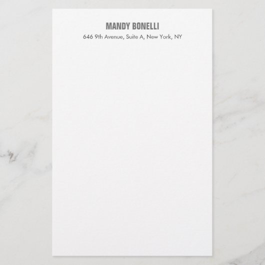 Professioneel elegant modern minimalistisch toevoe briefpapier (Voorkant)