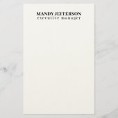 Professioneel elegant modern minimalistisch toevoe briefpapier (Voorkant)
