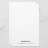 Professioneel elegant modern minimalistisch toevoe briefpapier (Voorkant / Achterkant)