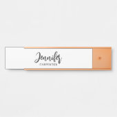 Professioneel elegant modern minimalistisch toevoe deurbordje (Voorkant)