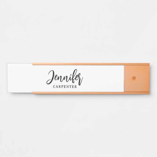 Professioneel elegant modern minimalistisch toevoe deurbordje (Voorkant)