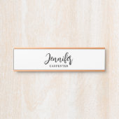 Professioneel elegant modern minimalistisch toevoe deurbordje (Voorkant)