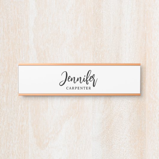 Professioneel elegant modern minimalistisch toevoe deurbordje (Voorkant)