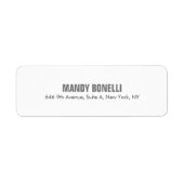 Professioneel elegant modern minimalistisch toevoe etiket (Voorkant)