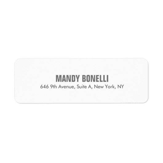 Professioneel elegant modern minimalistisch toevoe etiket (Voorkant)