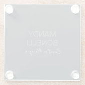 Professioneel elegant modern minimalistisch toevoe glazen onderzetter (Achterkant)