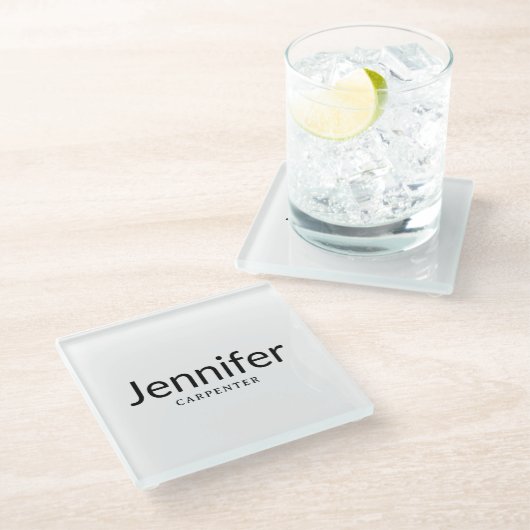 Professioneel elegant modern minimalistisch toevoe glazen onderzetter (Schuin)