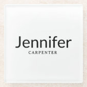 Professioneel elegant modern minimalistisch toevoe glazen onderzetter (Voorkant)