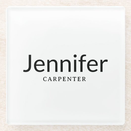 Professioneel elegant modern minimalistisch toevoe glazen onderzetter (Voorkant)