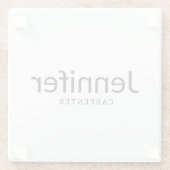 Professioneel elegant modern minimalistisch toevoe glazen onderzetter (Achterkant)