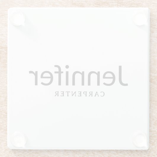 Professioneel elegant modern minimalistisch toevoe glazen onderzetter (Achterkant)