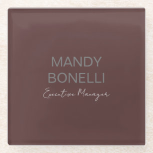 Professioneel elegant modern minimalistisch toevoe glazen onderzetter