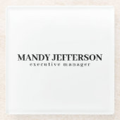 Professioneel elegant modern minimalistisch toevoe glazen onderzetter (Voorkant)