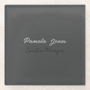 Professioneel elegant modern minimalistisch toevoe glazen onderzetter