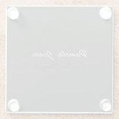 Professioneel elegant modern minimalistisch toevoe glazen onderzetter (Achterkant)