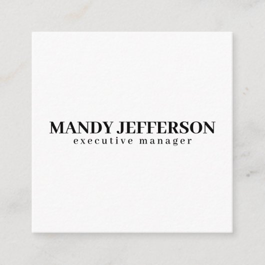 Professioneel elegant modern minimalistisch toevoe informatiekaartje (Voorkant)