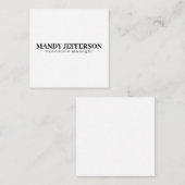 Professioneel elegant modern minimalistisch toevoe informatiekaartje (Voorkant / Achterkant)