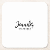 Professioneel elegant modern minimalistisch toevoe kartonnen onderzetters (Voorkant)