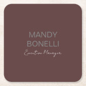 Professioneel elegant modern minimalistisch toevoe kartonnen onderzetters (Voorkant)