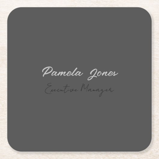 Professioneel elegant modern minimalistisch toevoe kartonnen onderzetters (Voorkant)