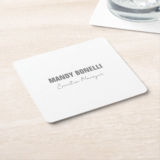 Professioneel elegant modern minimalistisch toevoe kartonnen onderzetters (Schuin)